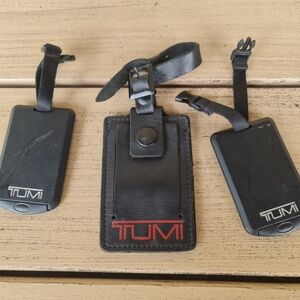 TUMI Black Luggage Tags Set of 3